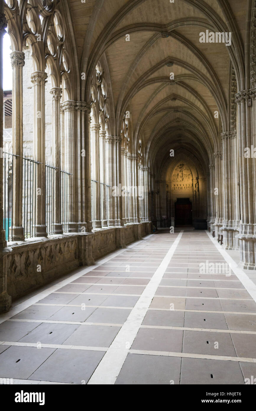 Die gotische Kathedrale von Royal Saint Mary in Pamplona stammt aus dem 15. Jahrhundert Stockfoto