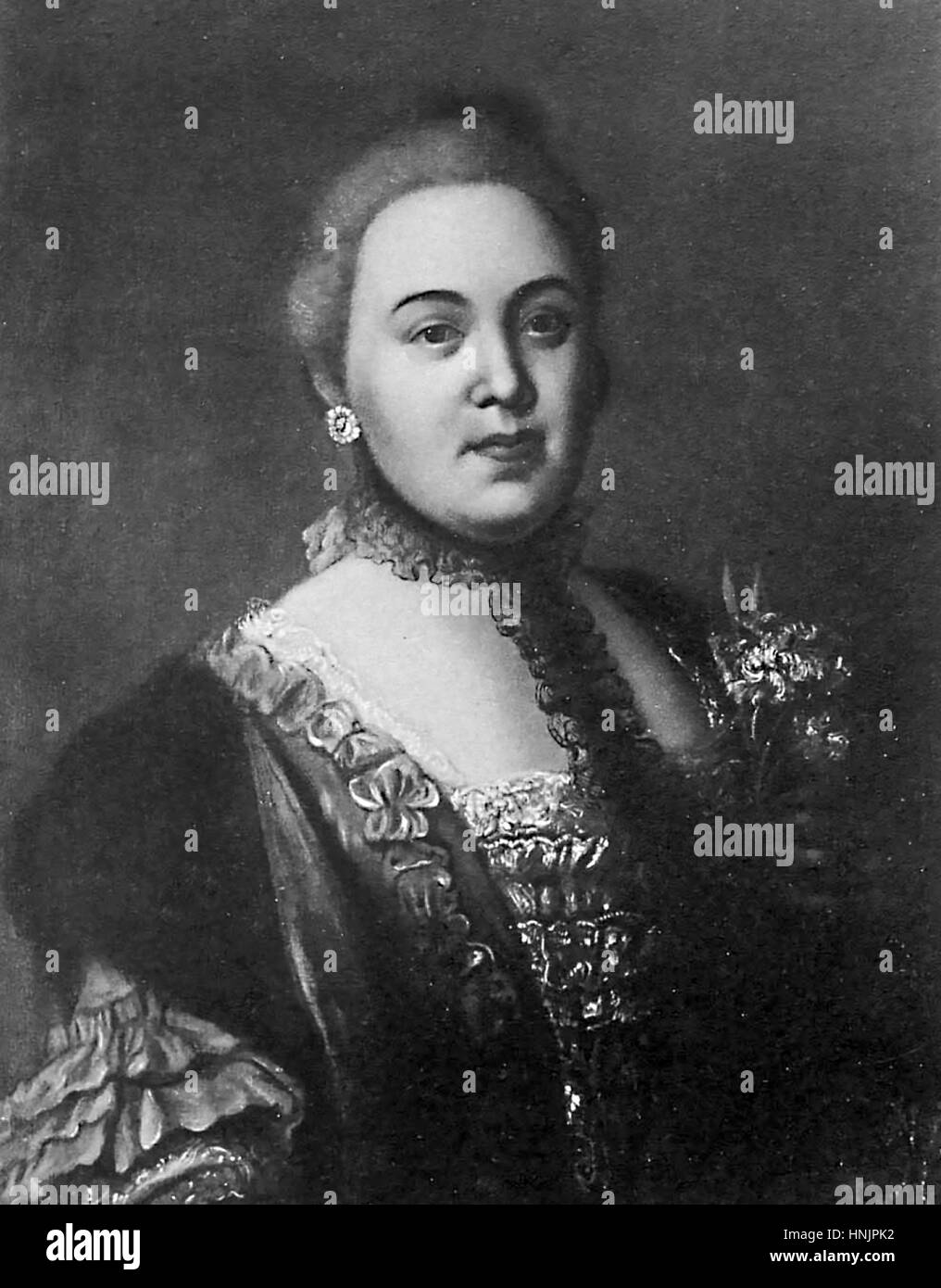 ELIZABETHA VORONTSOVA (1739-1792) Geliebte von Peter III. von Russland über 1765 Stockfoto