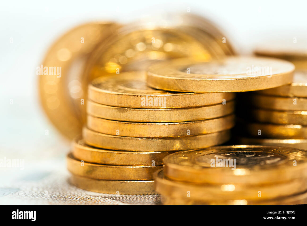 Polnische Banknoten, close-up Stockfoto