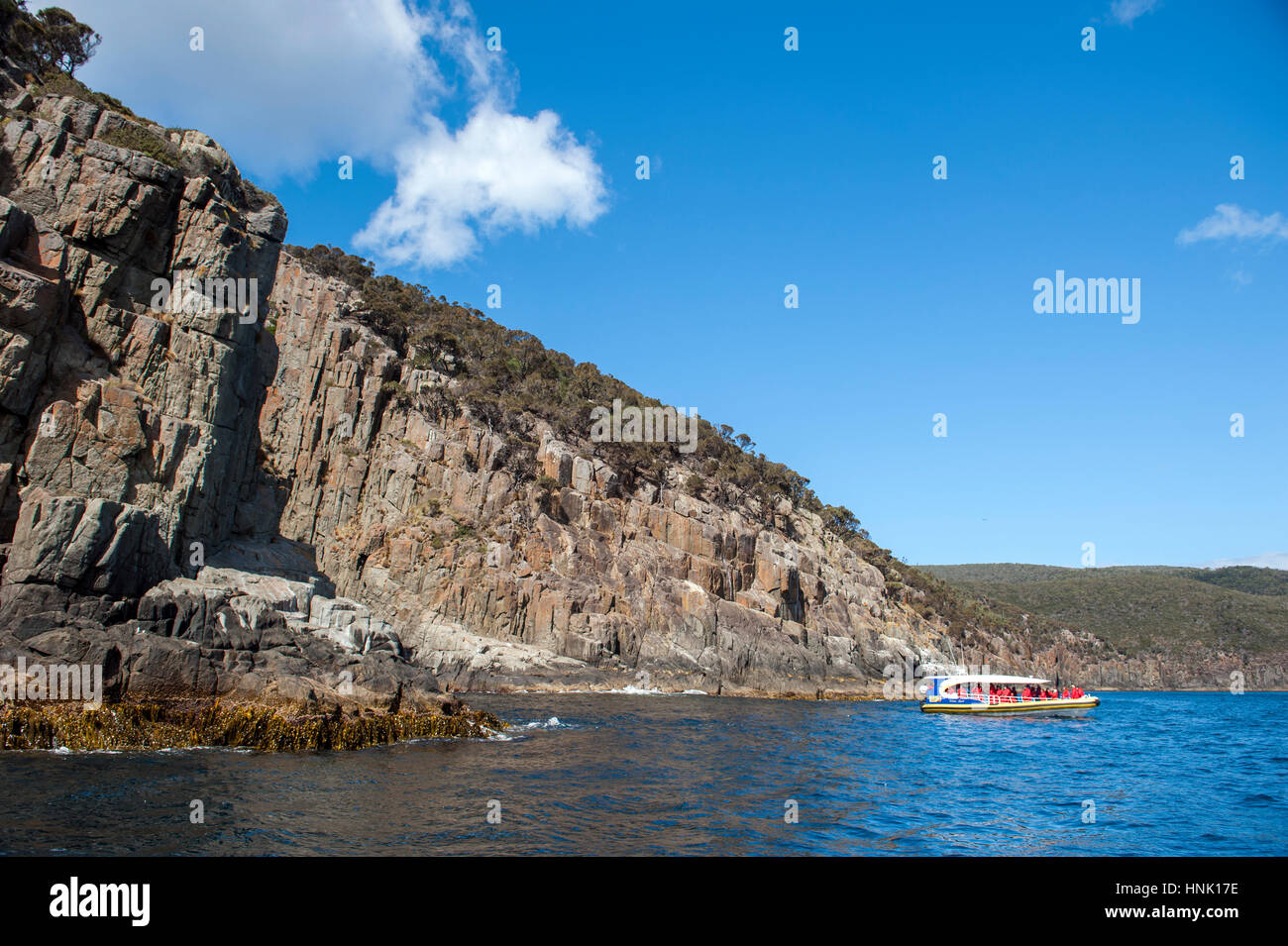 Eine Pennicott der Wüste Reise Kreuzfahrt aus der Tasman Halbinsel in Tasmanien. Stockfoto