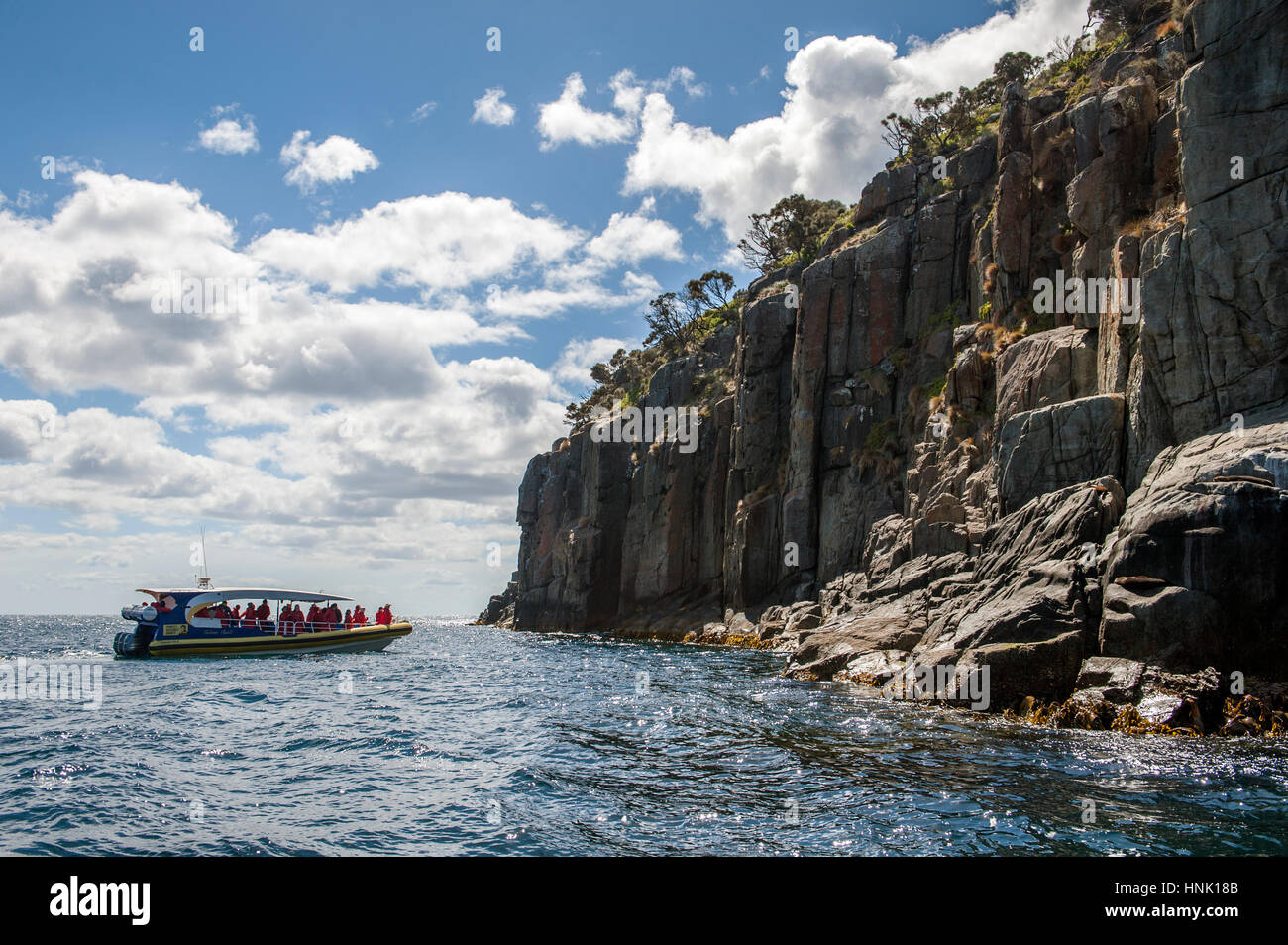 Eine Pennicott der Wüste Reise Kreuzfahrt aus der Tasman Halbinsel in Tasmanien. Stockfoto
