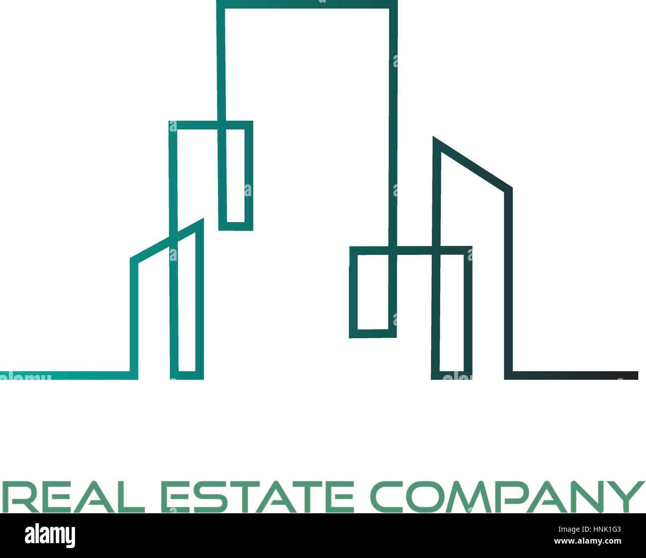Immobilien Gebäude logo Stock Vektor