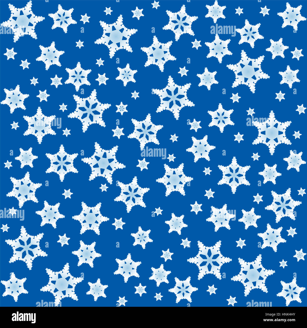 Schneeflocken Hintergrund Muster Blau Stockfoto