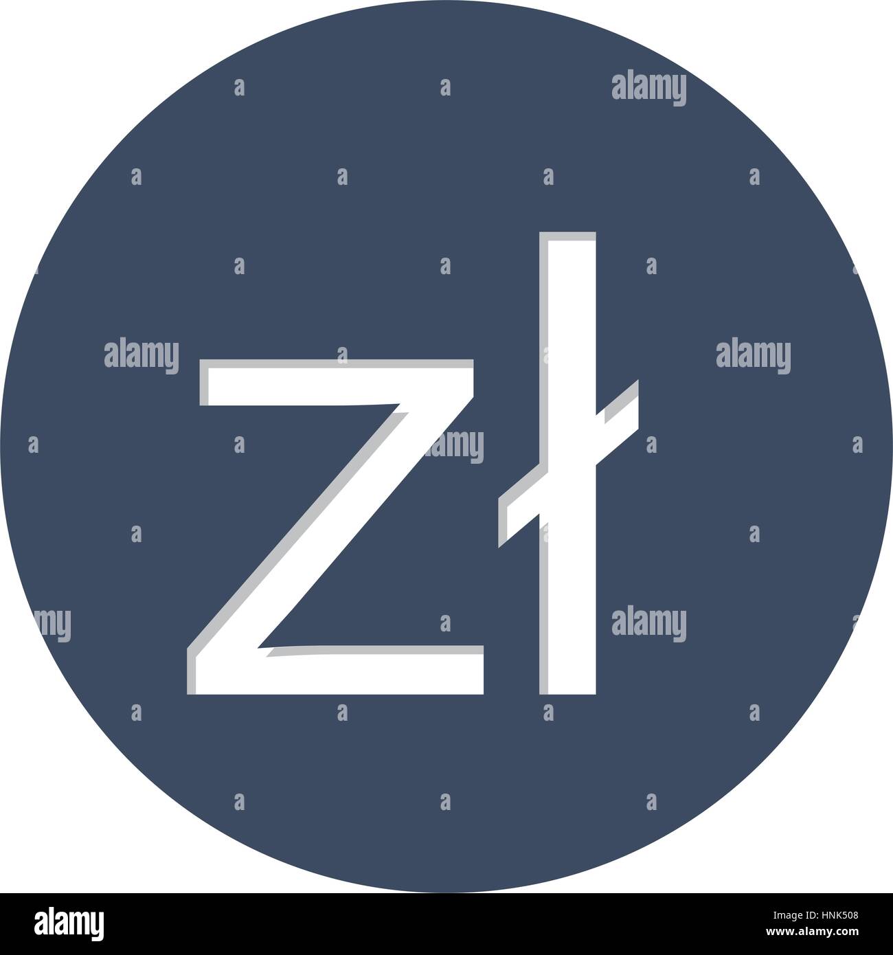 polnische Zloty Währung Symbol Symbolbild, Vektor-illustration  Stock-Vektorgrafik - Alamy