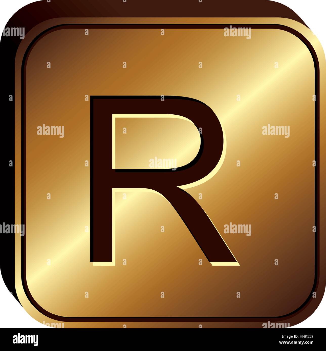 Rand Währung Symbol Symbolbild, Vektor-illustration Stock Vektor