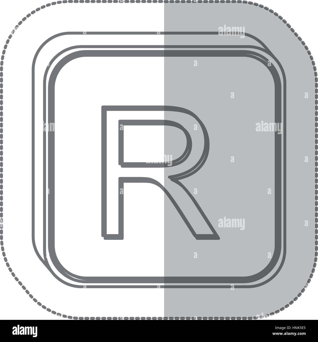 Rand Währung Symbol Symbolbild, Vektor-illustration Stock Vektor