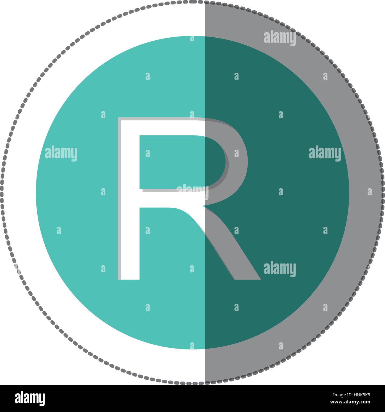 Rand Währung Symbol Symbolbild, Vektor-illustration Stock Vektor