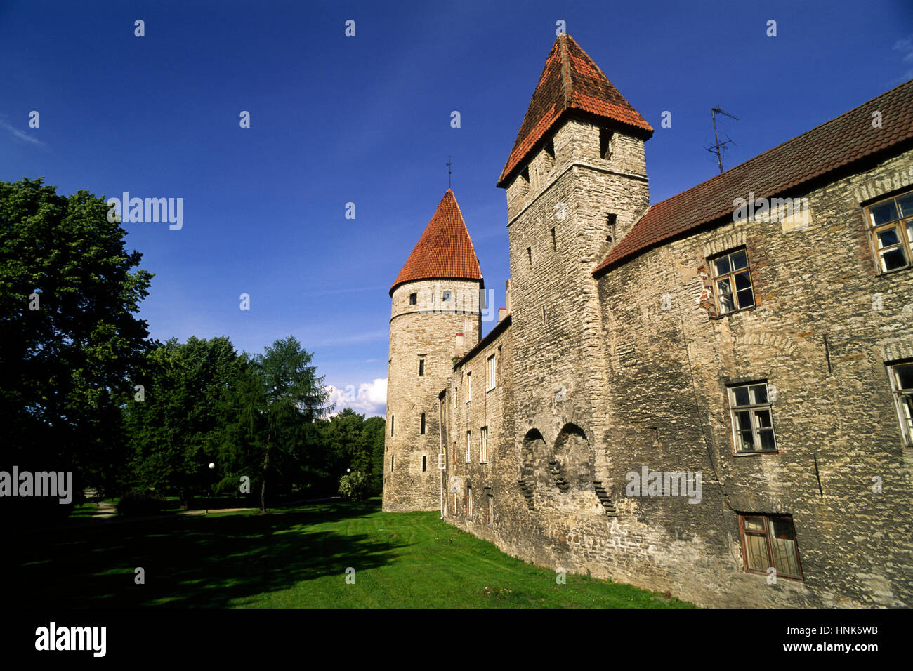 Estland, Tallinn, mittelalterliche Mauern Stockfoto