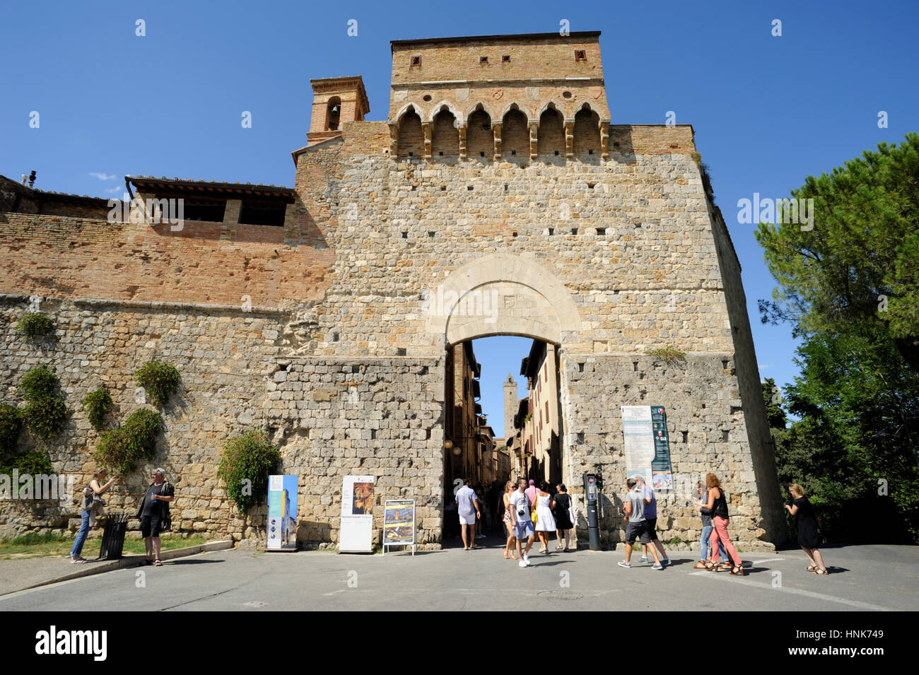 Eingang San Gimignano Italien Stockfotos und -bilder Kaufen - Alamy