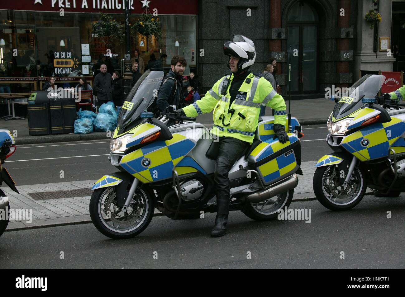 Polizeimotorrad Stockfoto
