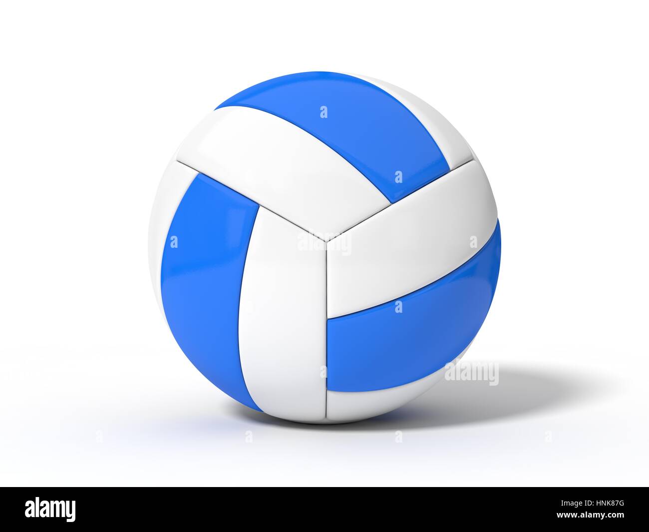 3D Abbildung des einfachen Volleyball Ball. isoliert auf weiss. Stockfoto