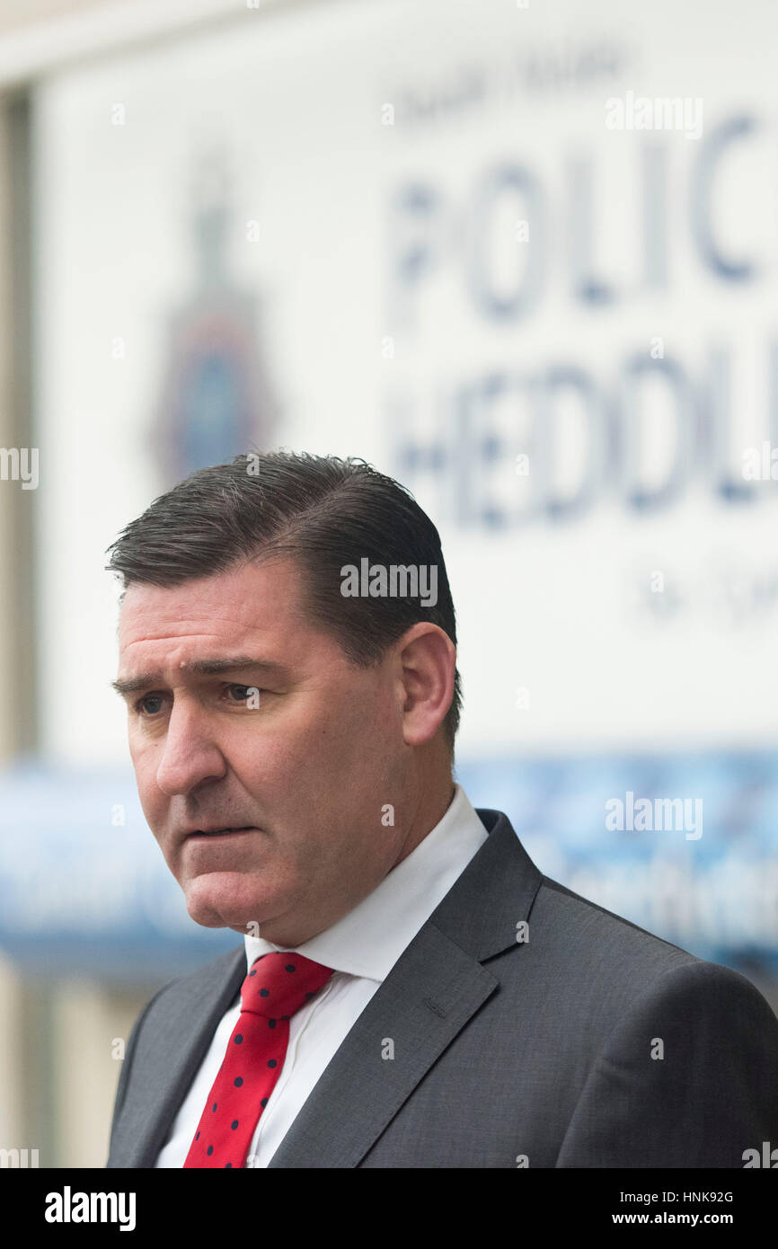 Detective Superintendent Paul Hurley von Südwales-Polizei. Stockfoto