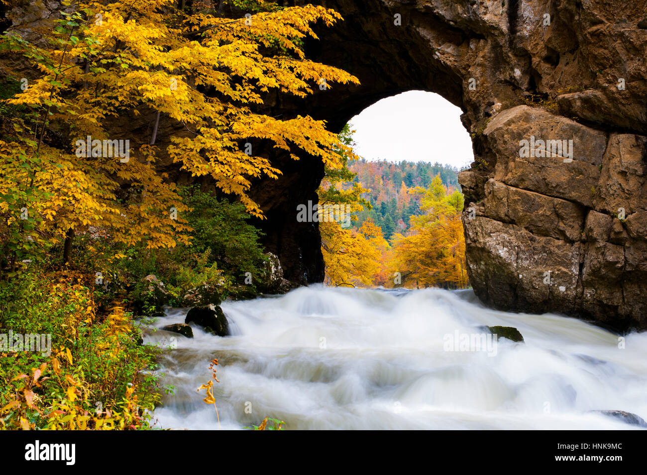 Veliki Naravni die meisten, Rakov Škocjan, Slowenien Stockfotografie