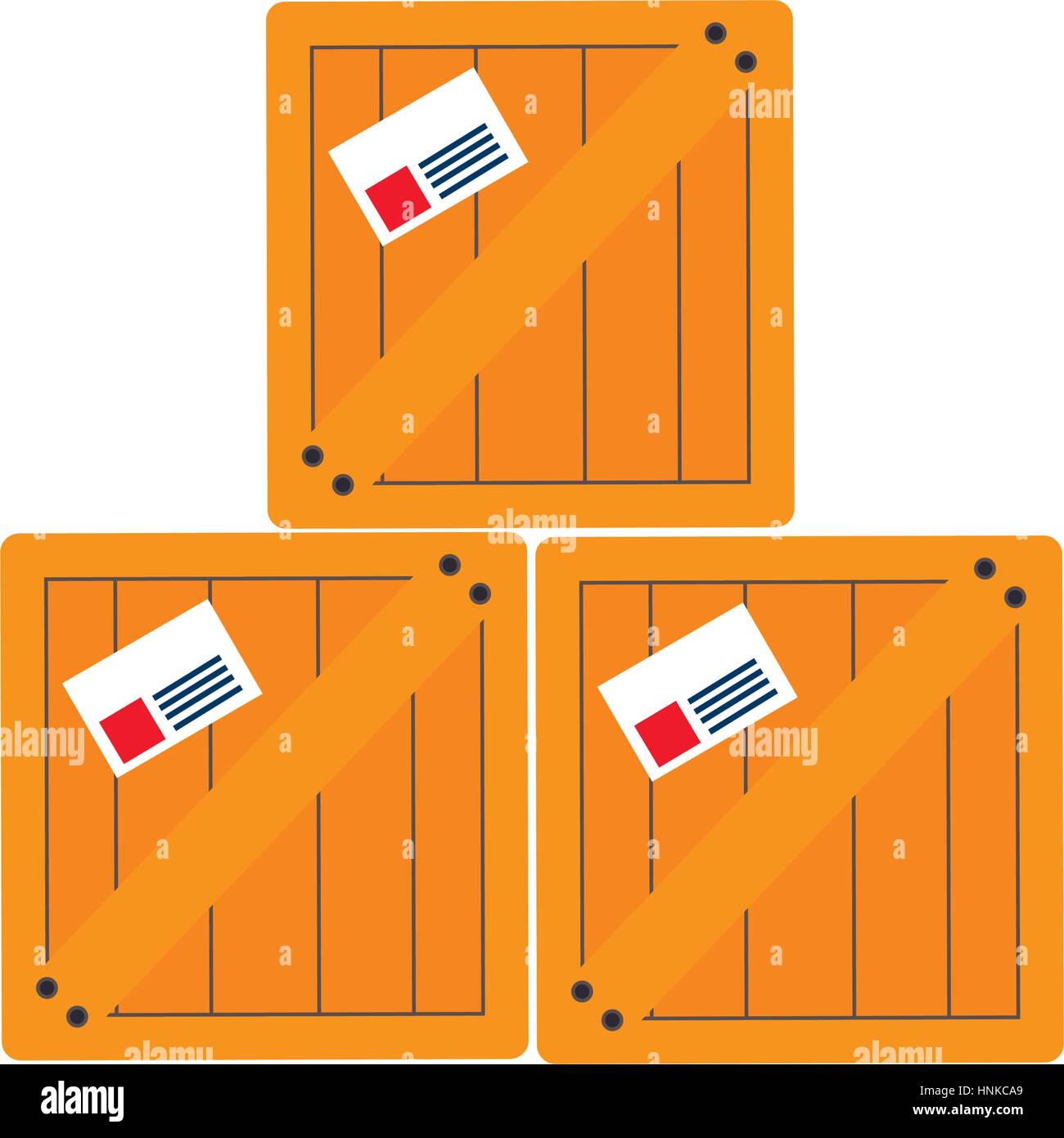 Ablagen Boxen gestapelt und versiegelt Vektor-illustration Stock Vektor