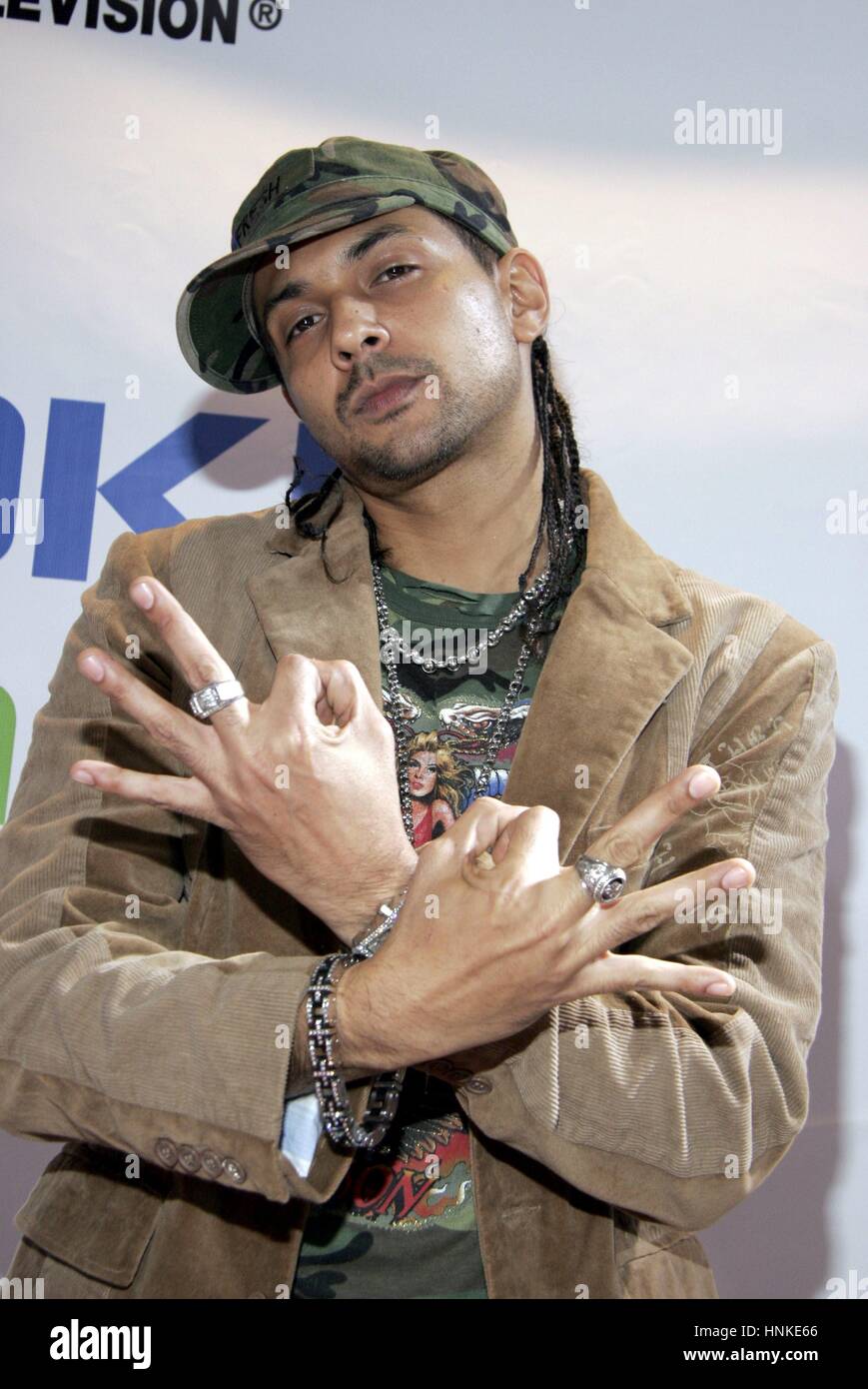 Rapper Sean Paul kommt, MTV und Nokias Live Music Series "Nokia Unwired" am Times Square am 27. September 2005 in New York City 27. September 2005 Stockfoto
