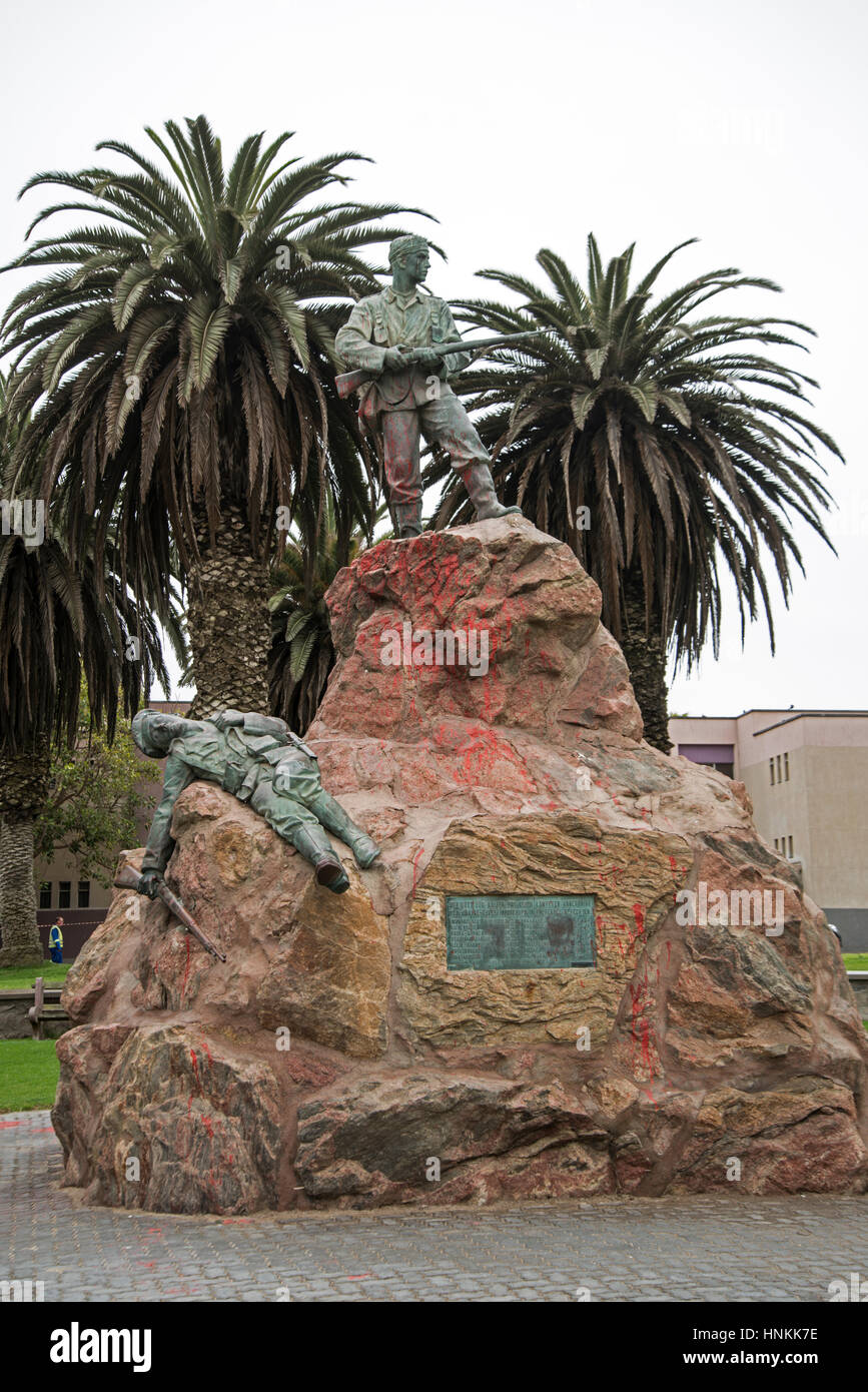 Deutsche Kriegerdenkmal, Swakopmund, Namibia. Stockfoto