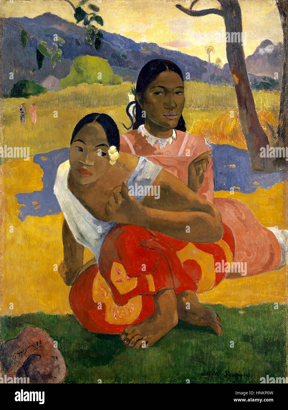 Nafea Faa Ipoipo (wann heiratest du?), von Paul Gauguin 1892 Stockfoto