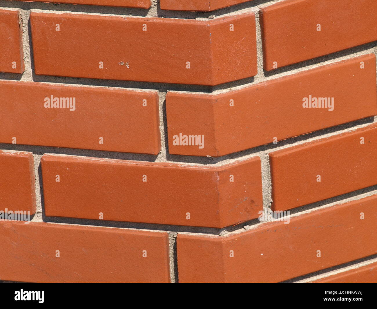 Ziegelmauer im Detail Stockfoto