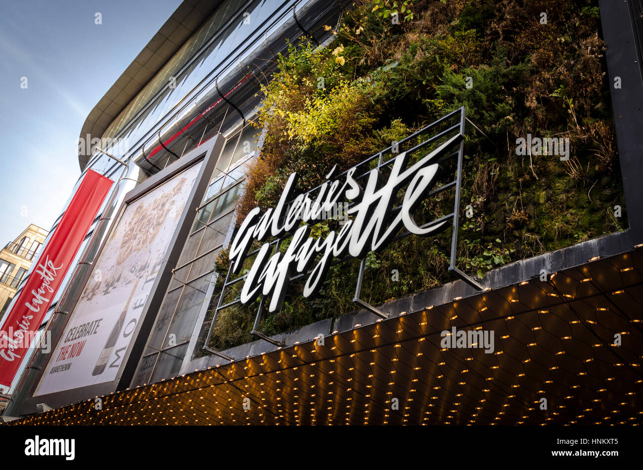 Galeries Lafayette Berlin Zeichen Logo. Französischen Straße, Berlin, Deutschland Stockfoto