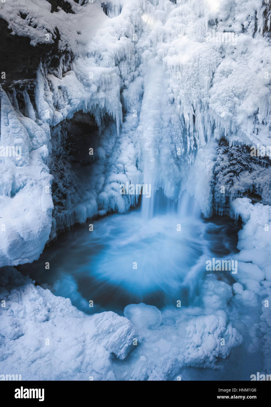 Gefrorene Winter Wasserfall Stockfoto