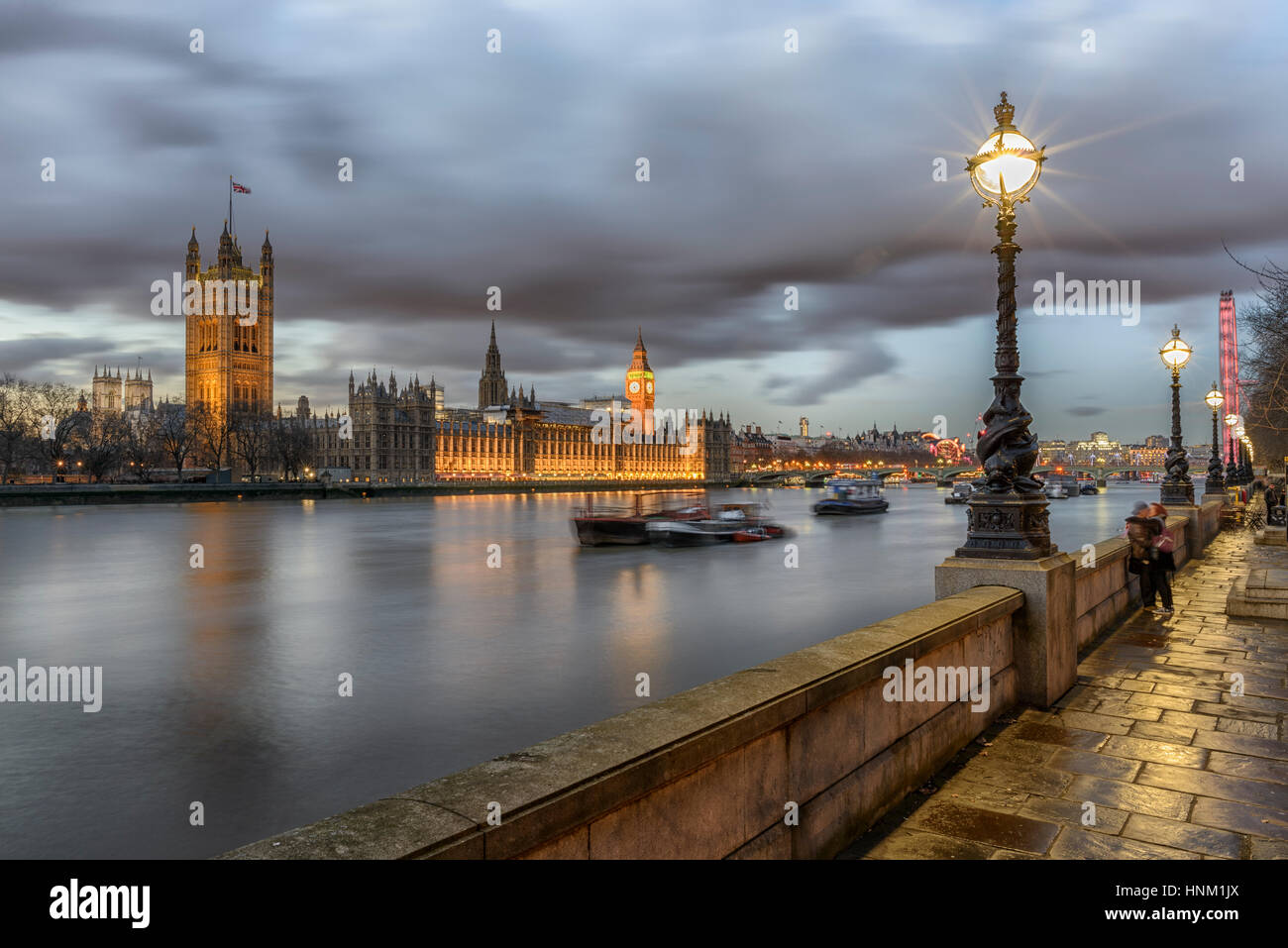 Die Häuser des Parlaments, Westminster, London, England Stockfoto