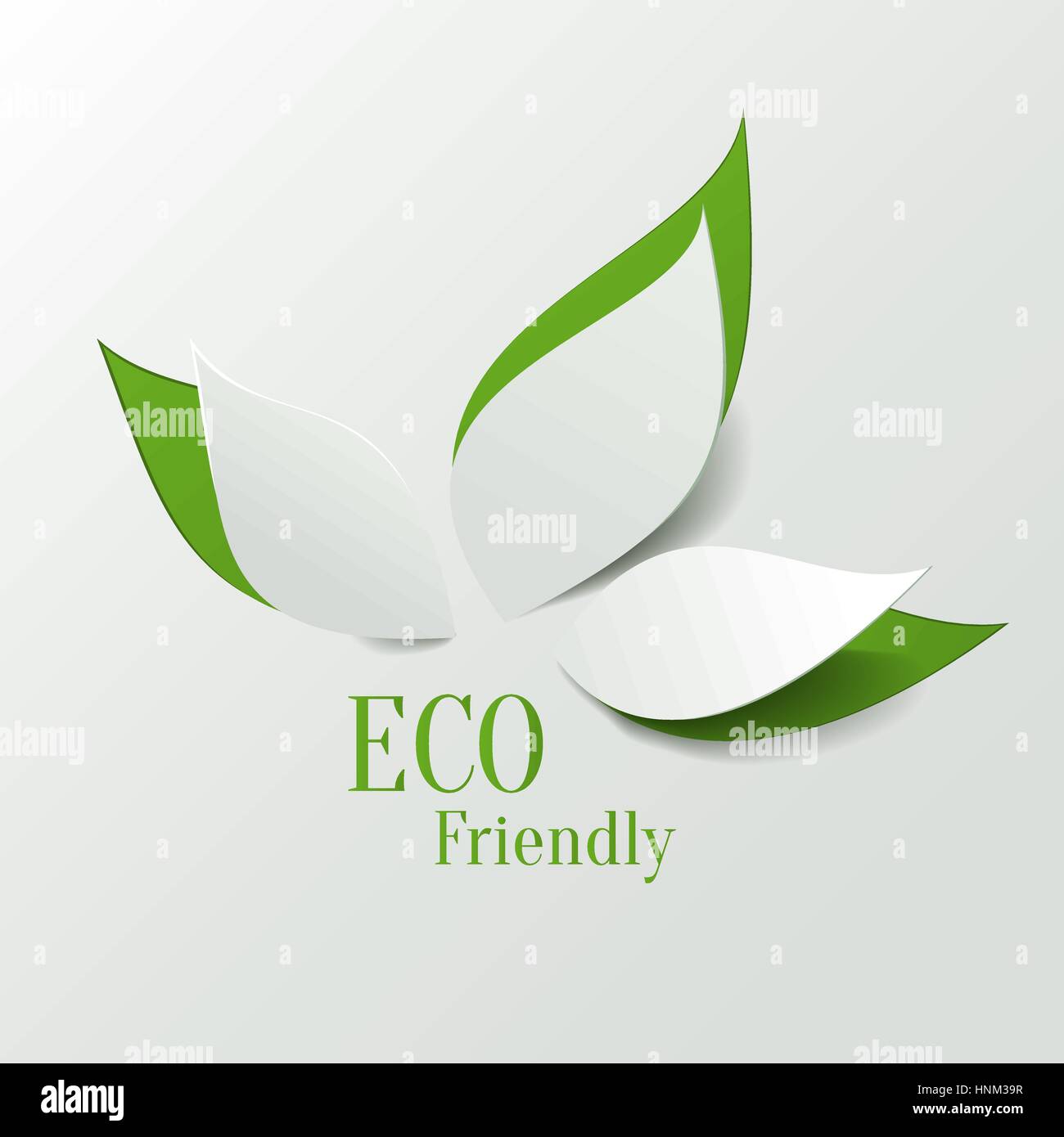 Green Eco freundliche Hintergrund - Blätter abstrakte Papier Stock Vektor