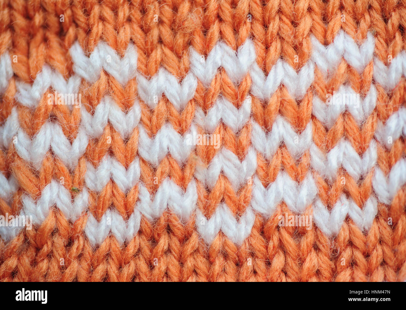 Orange Textur Gestrick Stockfoto