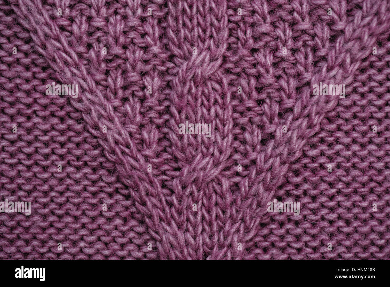 Textur der lila Gestrick für den Hintergrund Stockfoto