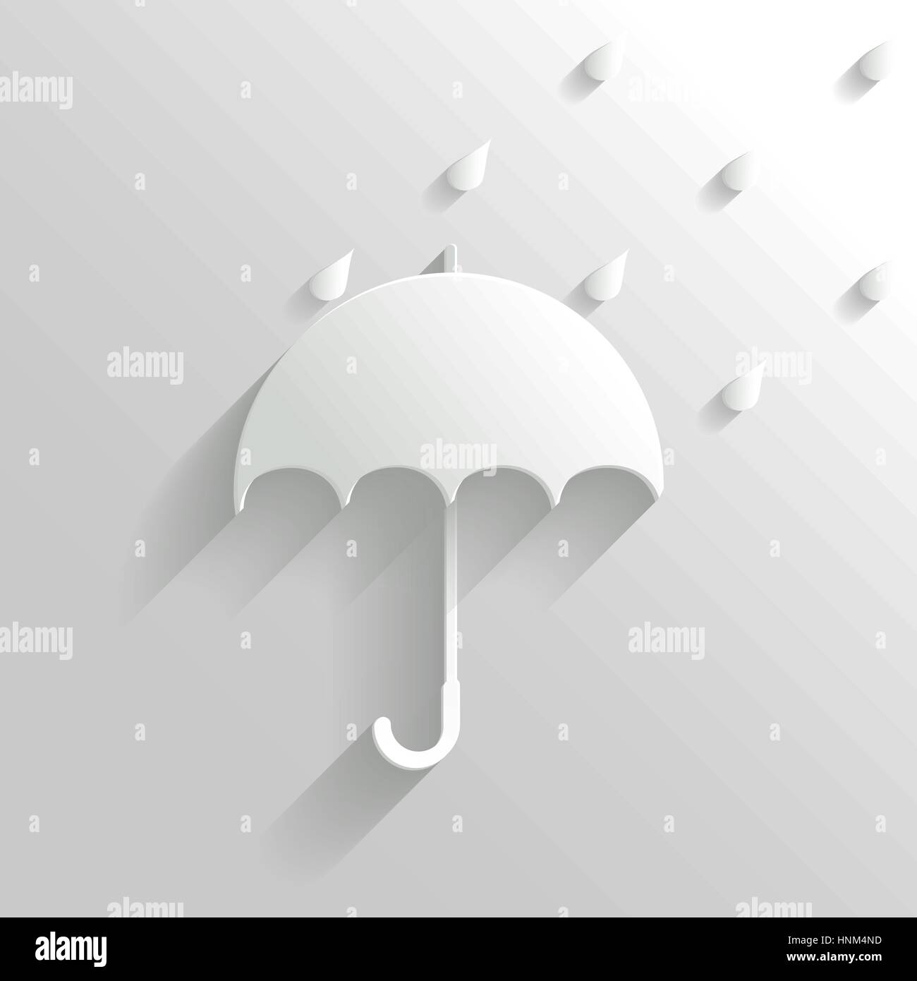 Abstrakter Regenschirm auf weißem Hintergrund Stock Vektor