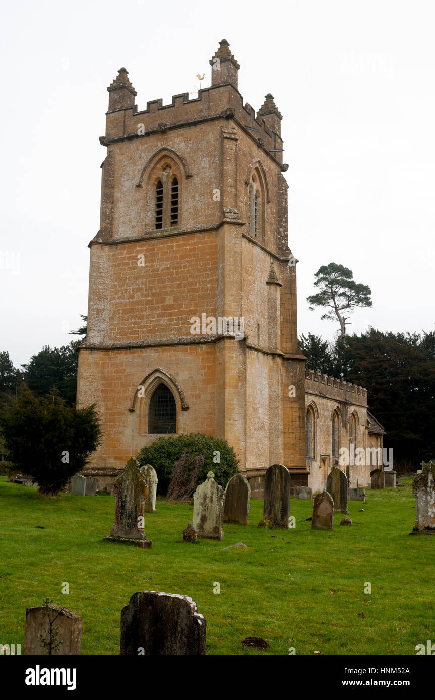 St. Marien Kirche, Tempel Guiting, Gloucestershire, England, Vereinigtes Königreich Stockfoto