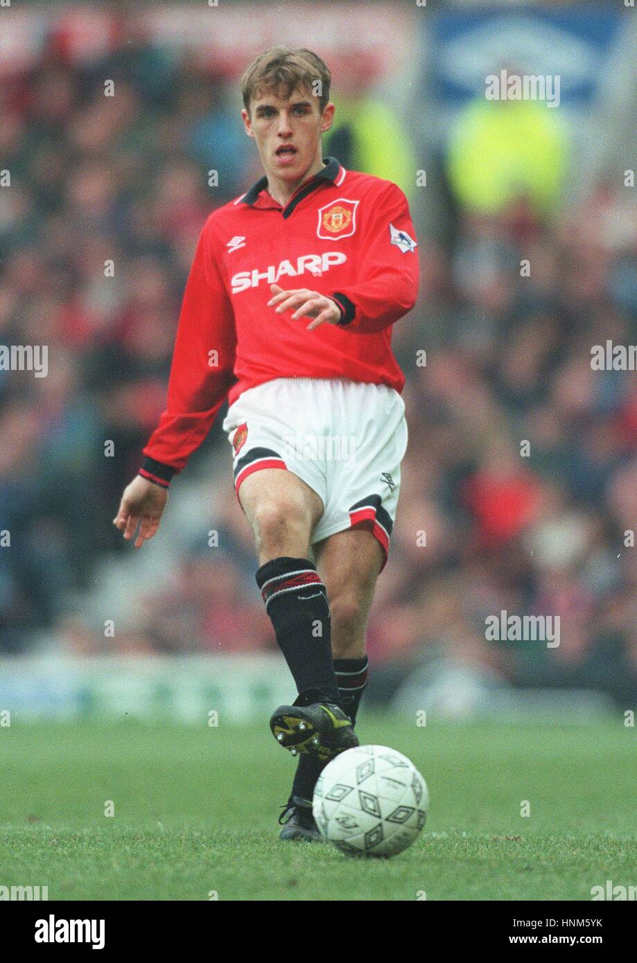 PHILIP NEVILLE MANCHESTER UNITED FC 11. Februar 1996 Stockfoto