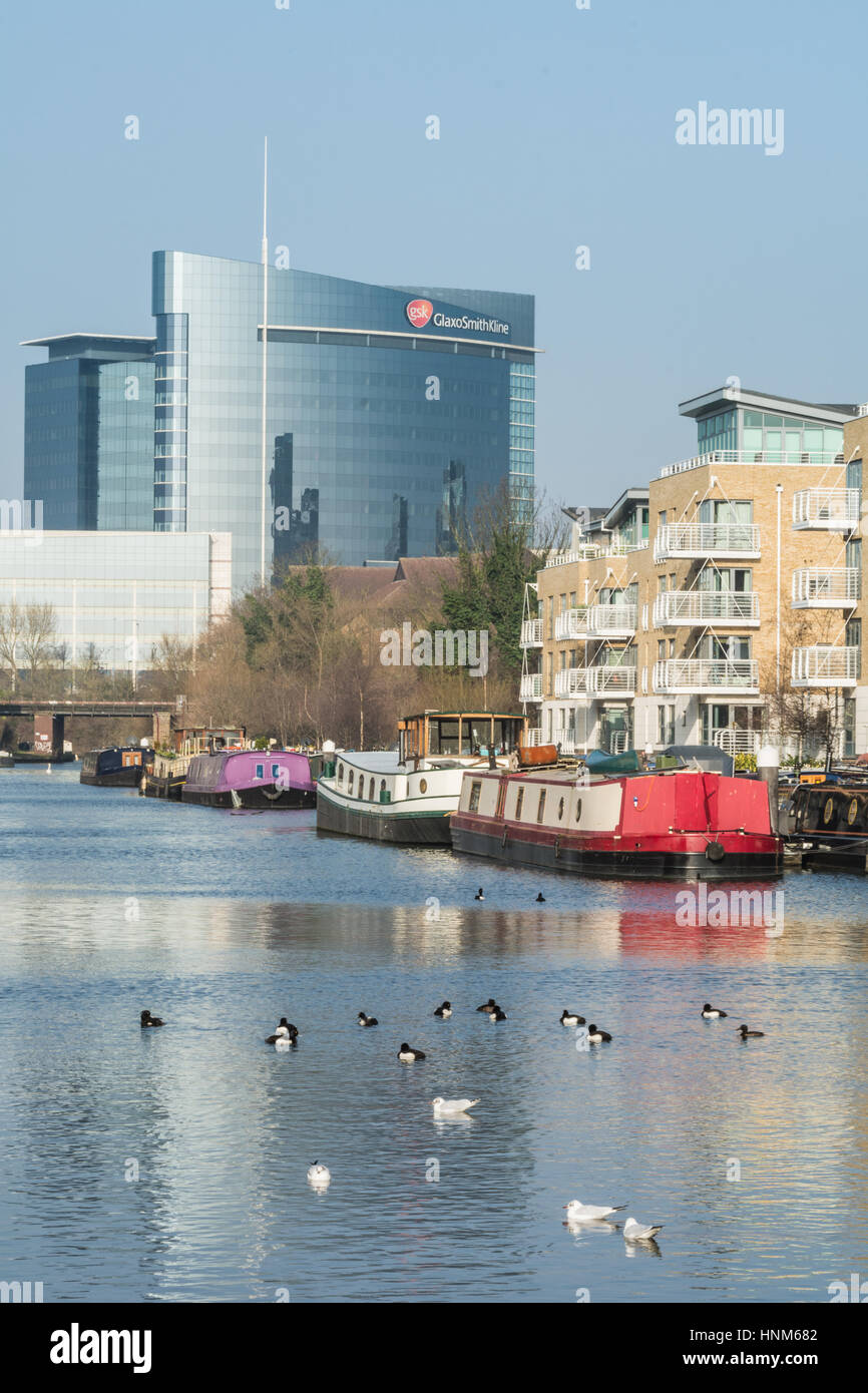 Moderne Wohnanlage in Brentford, London, UK Stockfoto