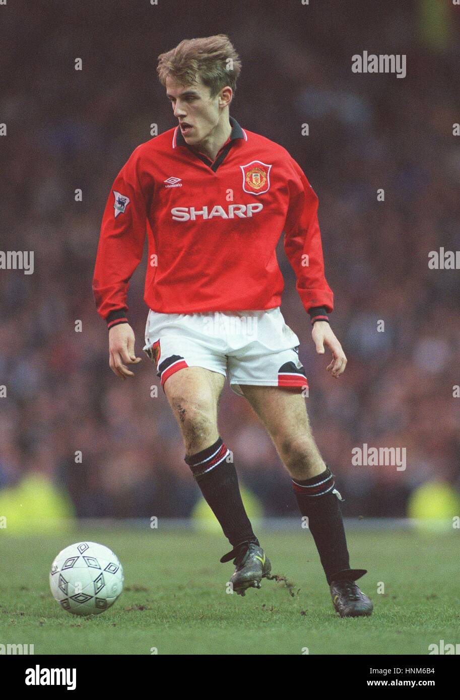 PHILIP NEVILLE MANCHESTER UNITED FC 20. Februar 1996 Stockfoto