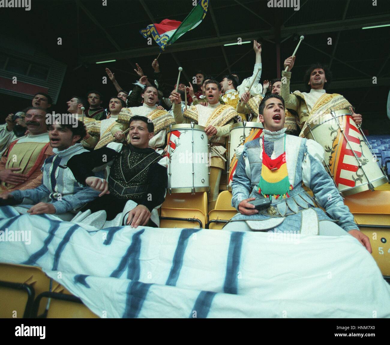 ITALIENISCHE BAND EURO 96 ANFIELD 13. Juni 1996 Stockfoto