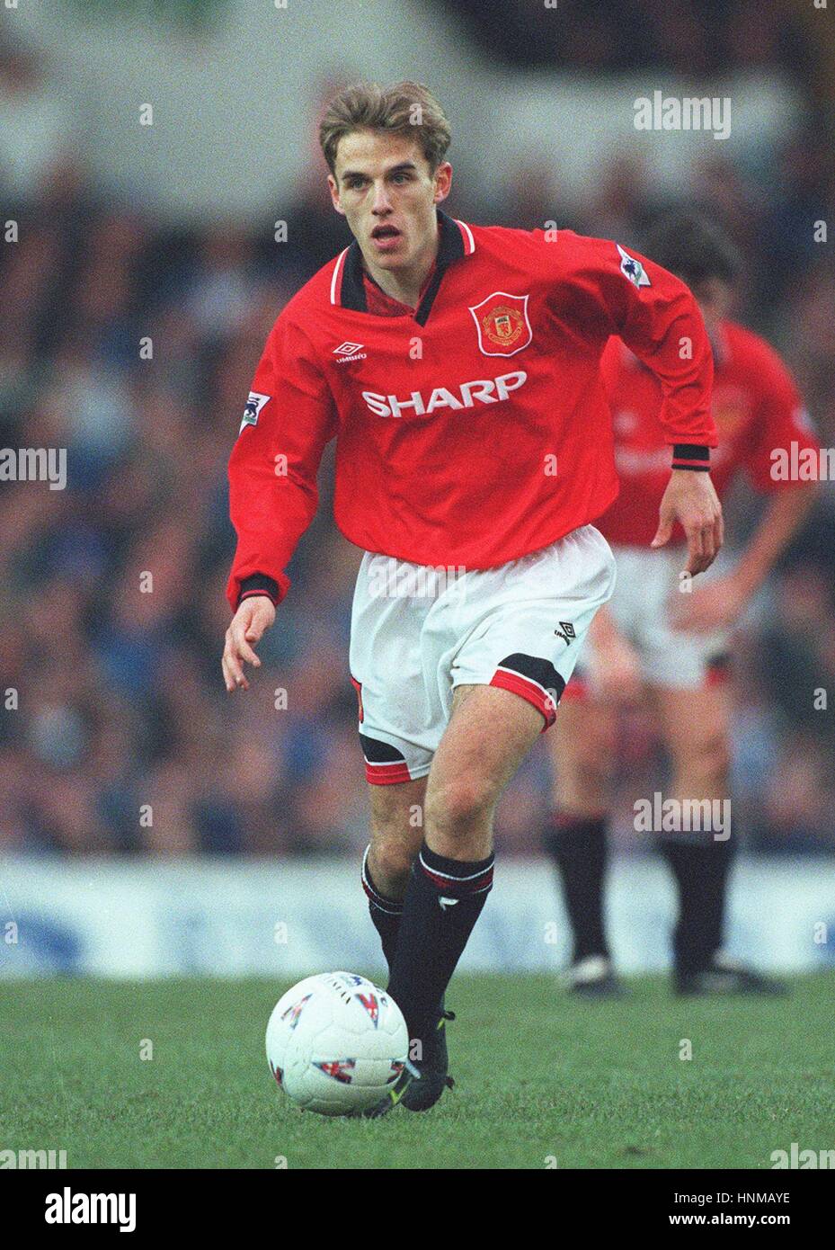 PHILIP NEVILLE MANCHESTER UNITED FC 28. Dezember 1995 Stockfoto