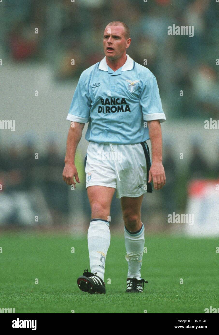 Paul Gascoigne Lazio Fc 20 Dezember 1995 Stockfotografie Alamy