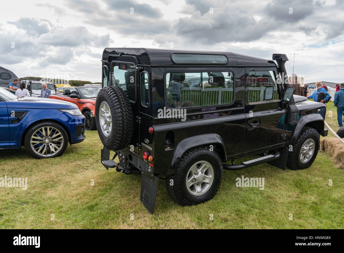 Land Rover Defender macht seinen letzten Auftritt als ein neues Modell auf der Show 2016 Anglesey Stockfoto