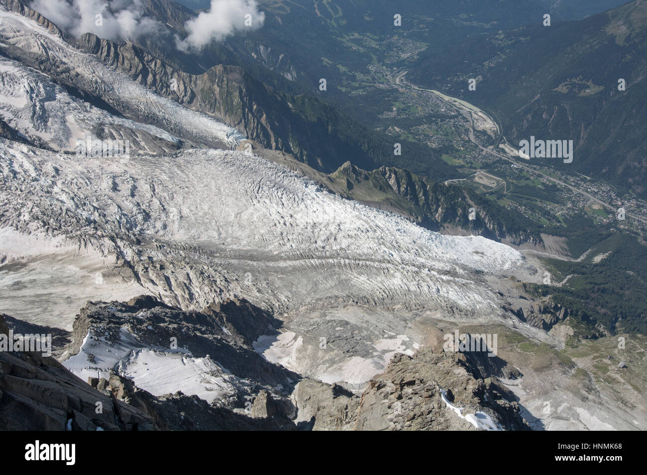 Gletscher, Mont Blanc, Frankreich Stockfoto