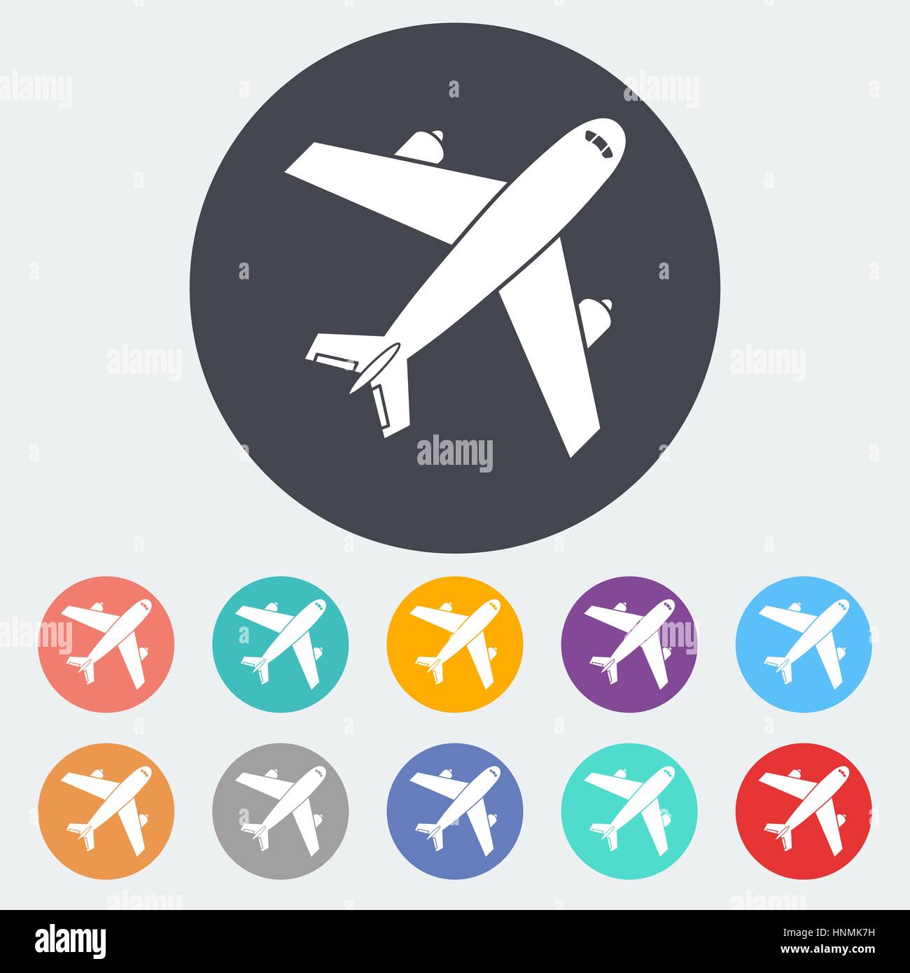 Flughafen. Einzelne flache Symbol auf den Kreis. Vektor-Illustration. Stock Vektor
