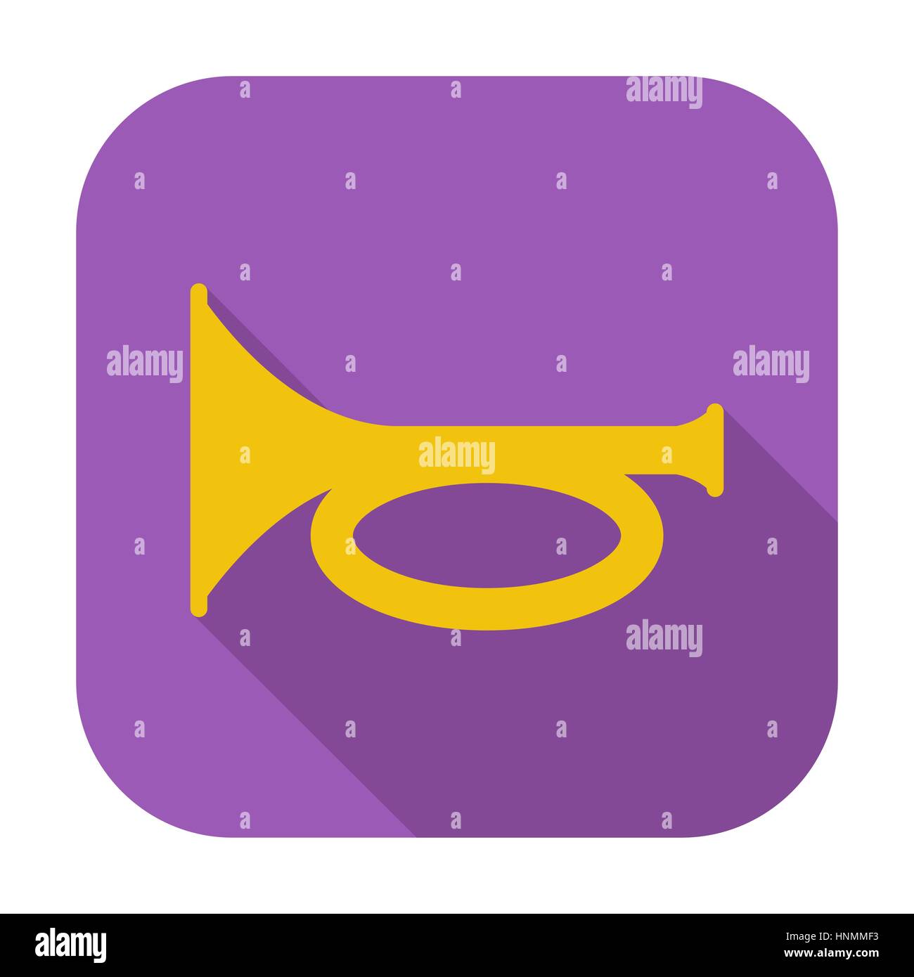 Horn. Einzelne flache Farbe Symbol. Vektor-Illustration. Stock Vektor