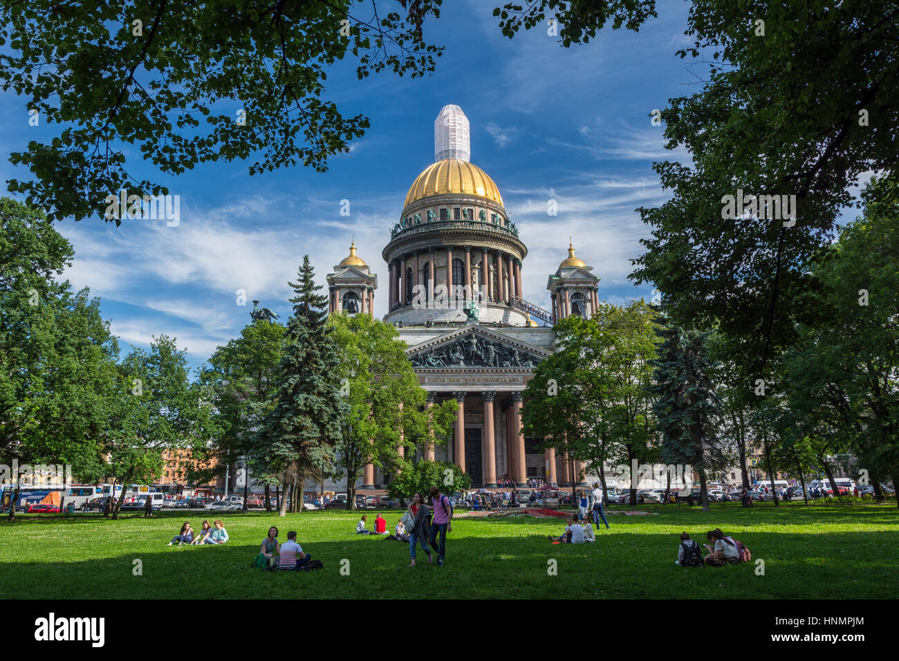 ST. PETERSBURG, Russland - 11. Juli 2016: St. Isaaks Kathedrale in St. Petersburg, Russland Stockfoto