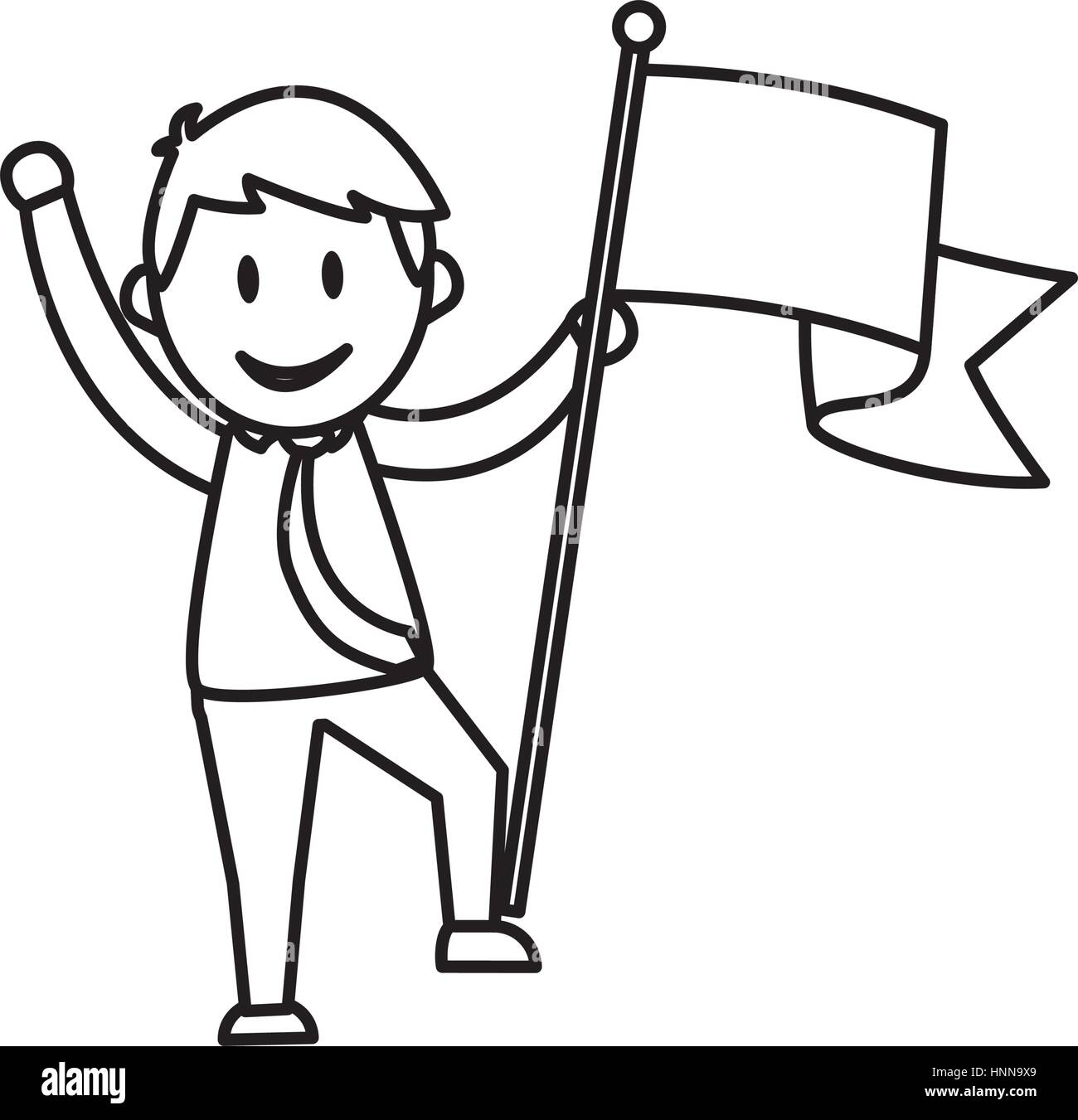 Geschäftsmann Unternehmer Cartoon Ikone Vektor Illustration Grafik-design Stock Vektor