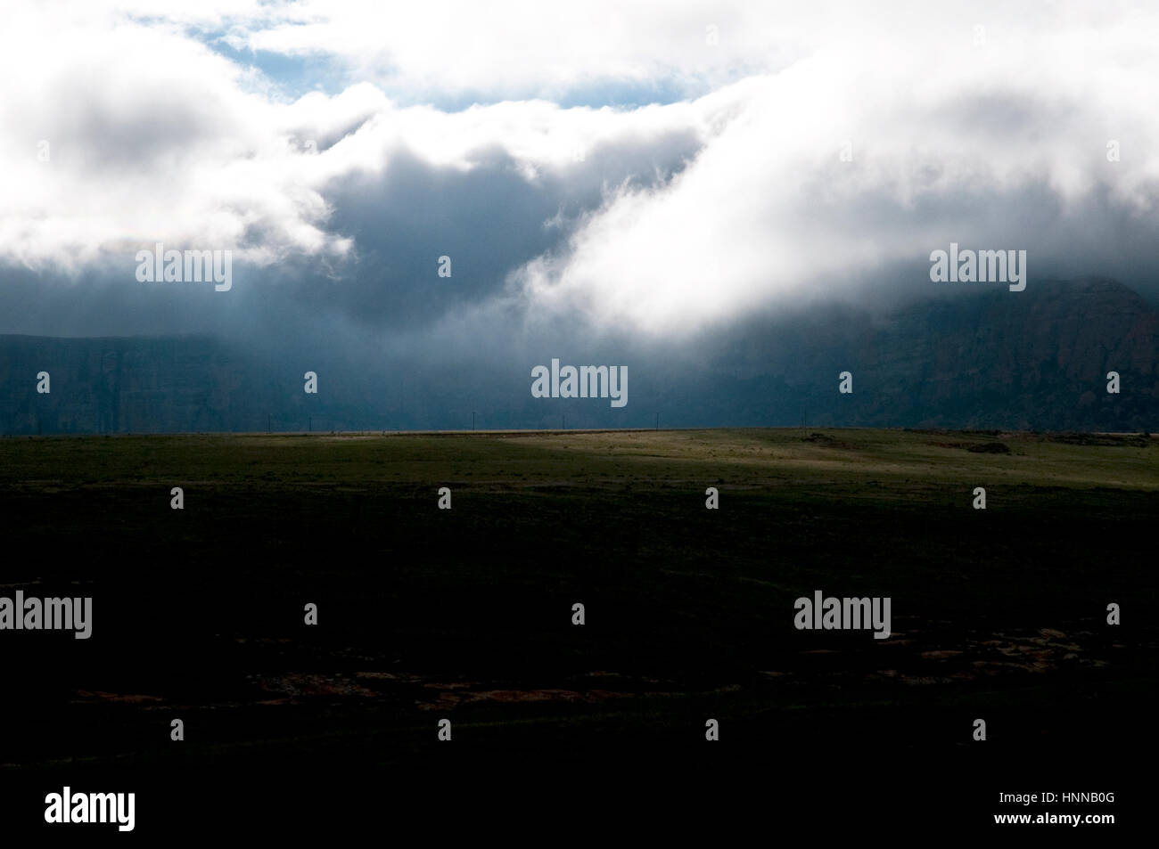 Dramatische bewölkt Szenen aus dem Golden Gate Highlands National Park Kwazulu Natal Südafrika Stockfoto