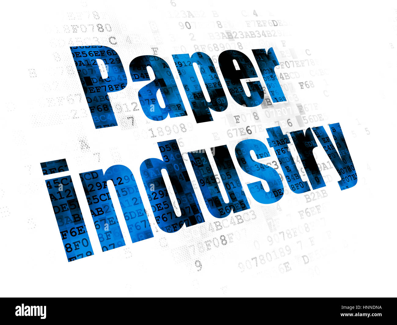 Manufacuring Konzept: Papierindustrie auf Digital-Hintergrund Stockfoto