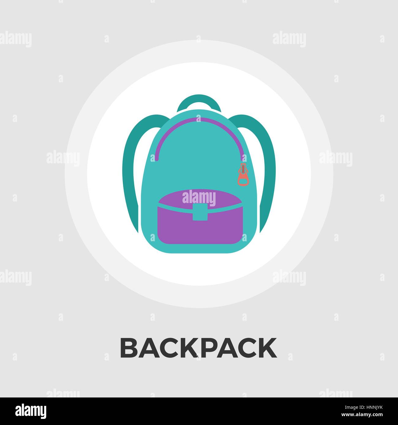 Rucksack-Symbol Vektor. Flach-Symbol auf dem weißen Hintergrund isoliert. Editierbare EPS-Datei. Vektor-Illustration. Stock Vektor