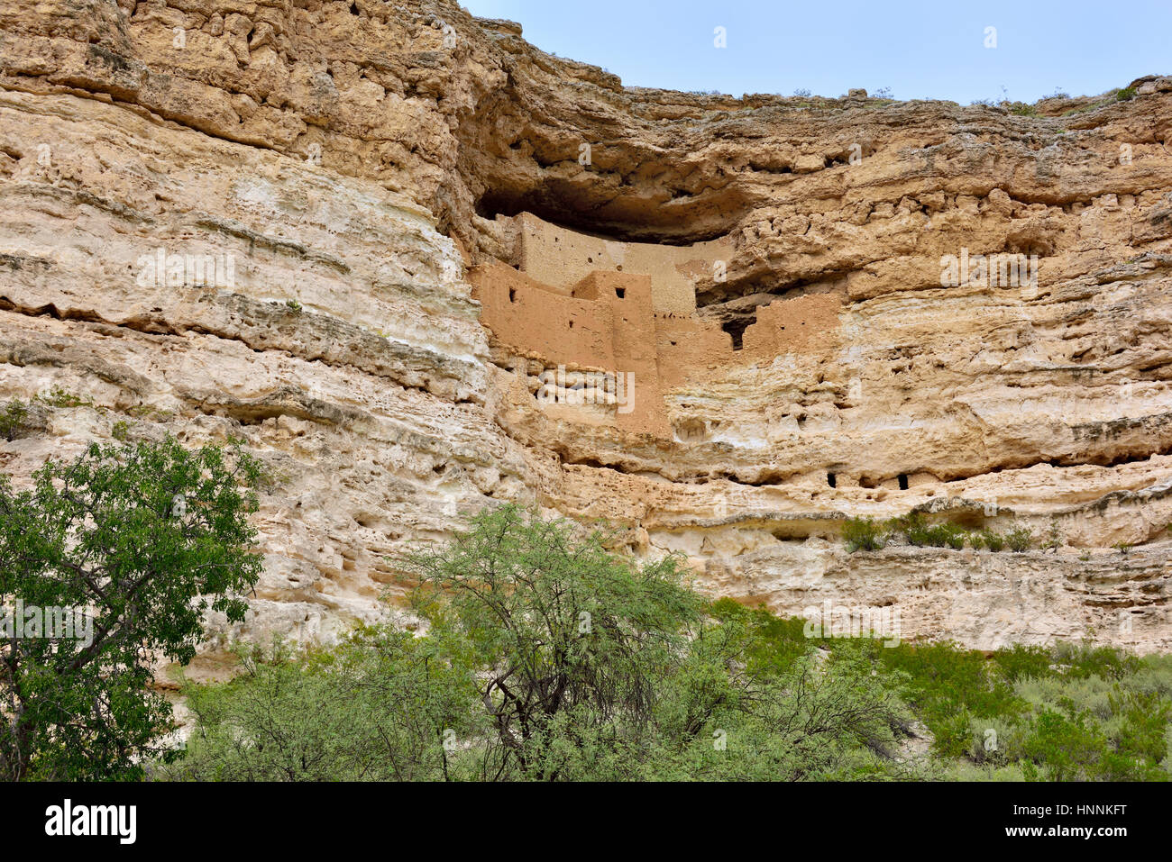 Montezuma Castle National Monument, historische Heimat der Sinagua native American Indian in der Nähe von Camp Verde, Yavapai Grafschaft, Arizona Stockfoto