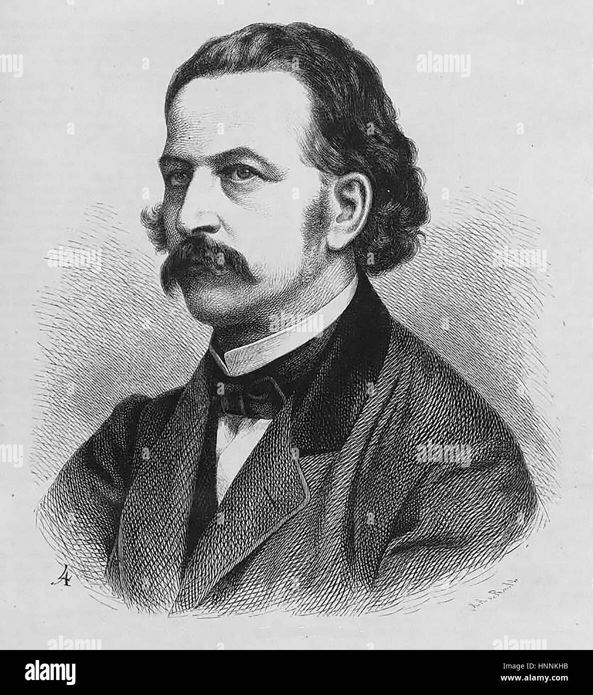 THEODOR FONTANE (1819-1898), deutscher Schriftsteller und Dichter über 1860 Stockfoto