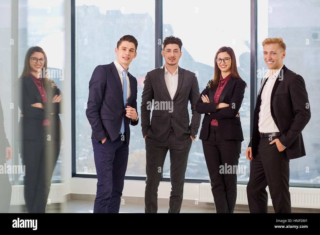 Porträt einer Gruppe von Geschäftsleuten. Business-Team in ein Office Stockfoto