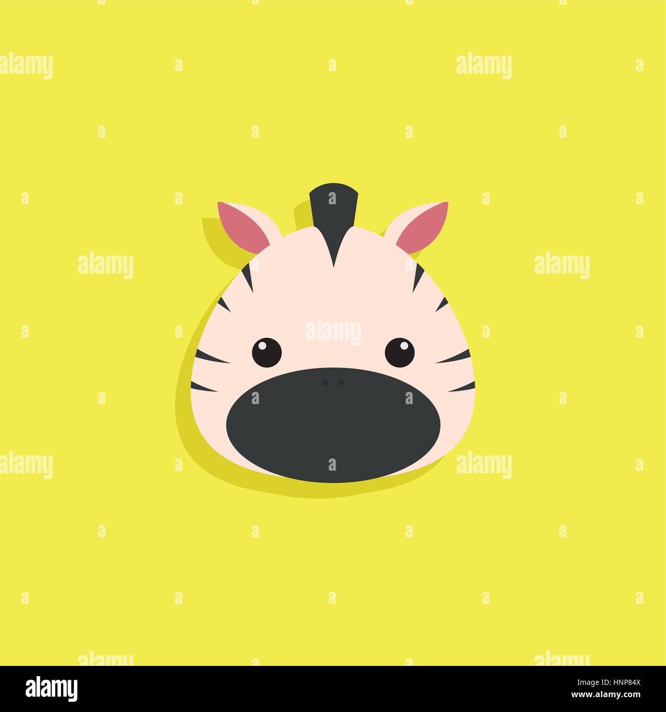 Cartoon Zebra Gesicht Stock Vektorgrafik Alamy