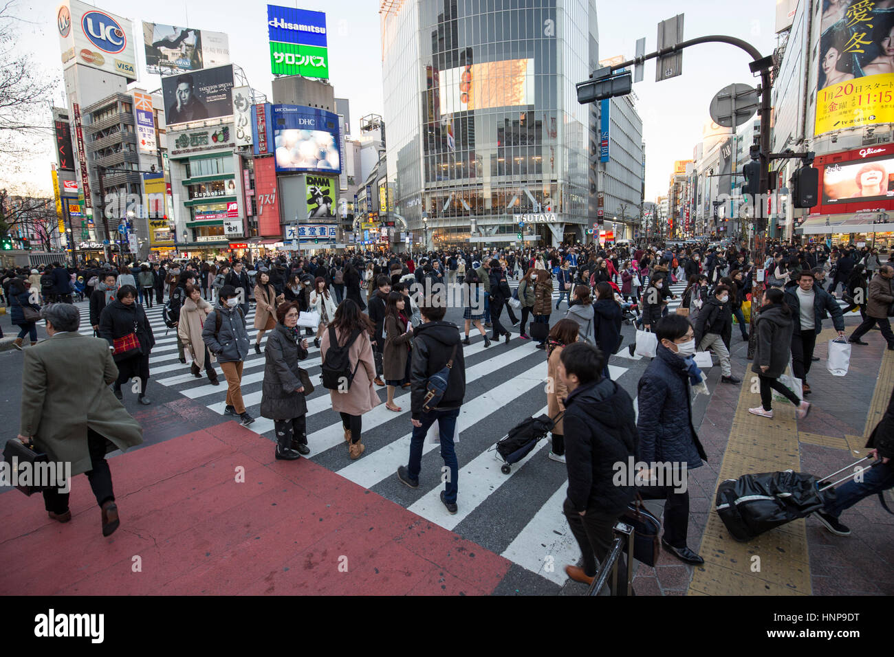 Tokio, Japan. Shibuya Crossing tagsüber Stockfoto